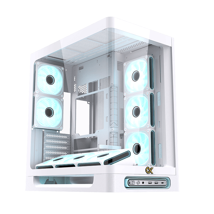 Boîtier Xigmatek Heaven Air Blanc - plusieurs modes d'éclairages + Télécommande