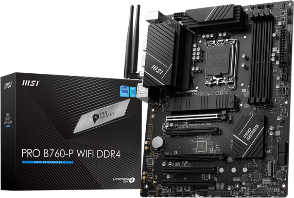MSI Pro B760-P LGA 1700 DDR4 Motherboard with WiFi DDR4