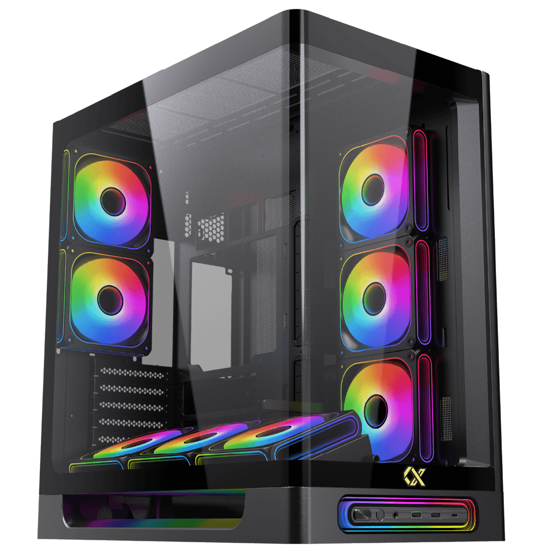 Boîtier Xigmatek Heaven Air noir - plusieurs modes d'éclairages + Télécommande