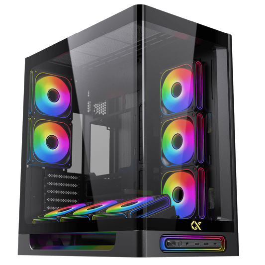 Boîtier Xigmatek Heaven Air noir - plusieurs modes d'éclairages + Télécommande