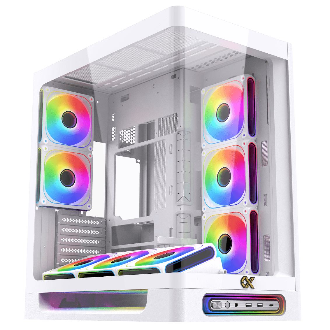 Boîtier Xigmatek Heaven Air Blanc - plusieurs modes d'éclairages + Télécommande