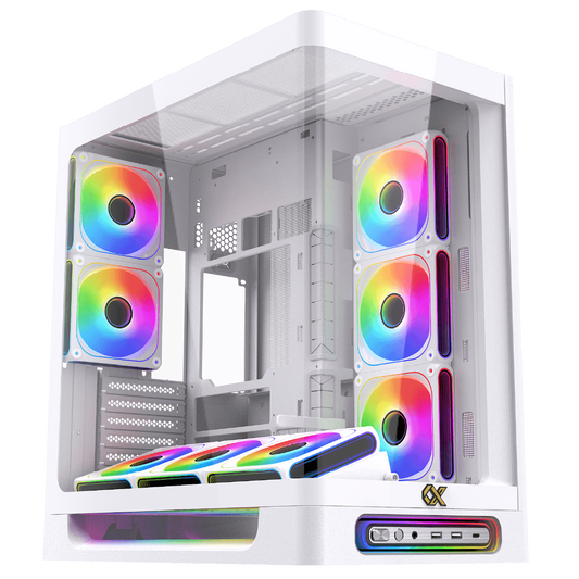 Boîtier Xigmatek Heaven Air Blanc - plusieurs modes d'éclairages + Télécommande