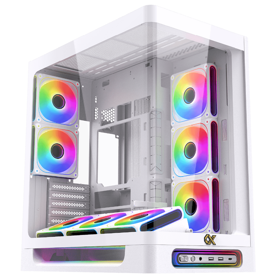 Xigmatek Heaven Air White Case - multiple lighting modes + remote control