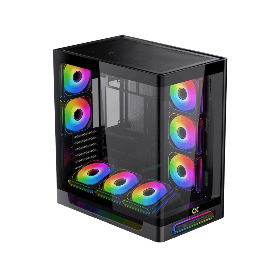 Xigmatek Heaven Air black case - multiple lighting modes + remote control