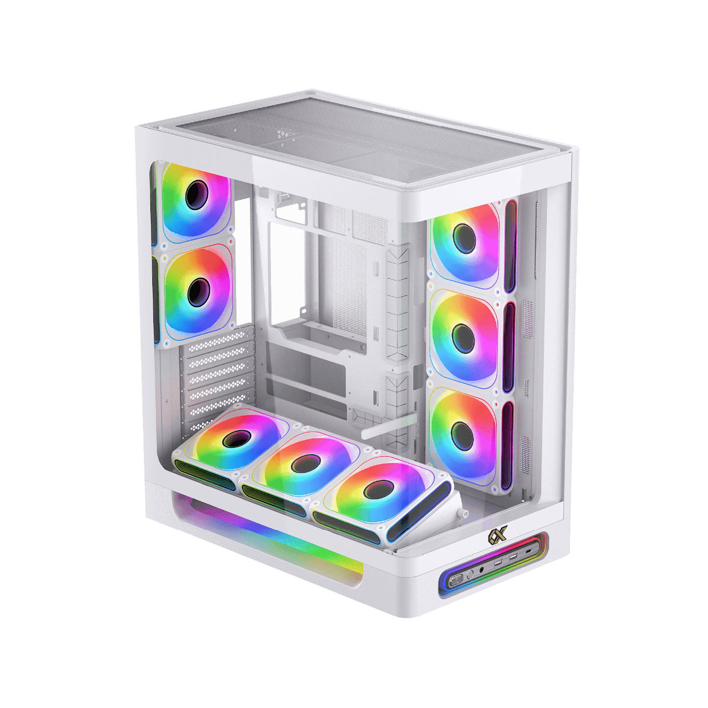 Boîtier Xigmatek Heaven Air Blanc - plusieurs modes d'éclairages + Télécommande