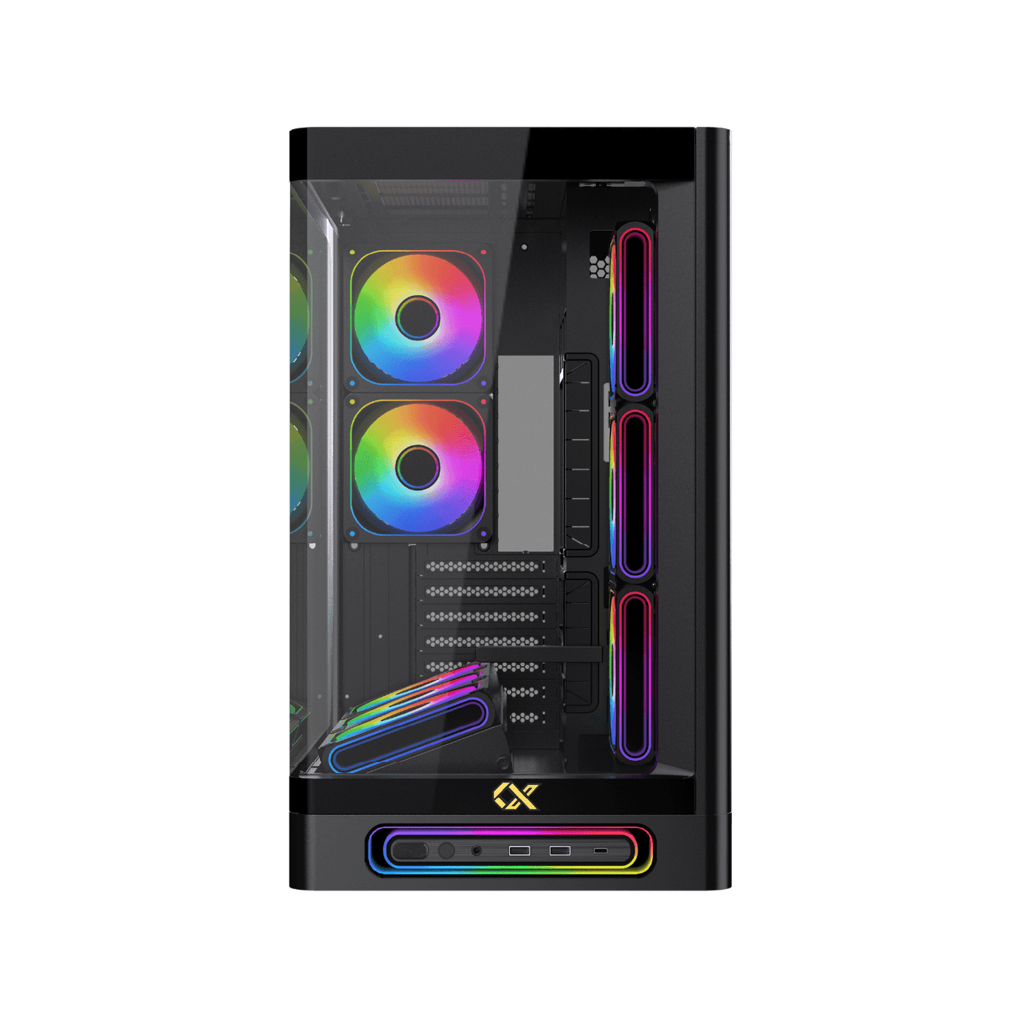 Boîtier Xigmatek Heaven Air noir - plusieurs modes d'éclairages + Télécommande