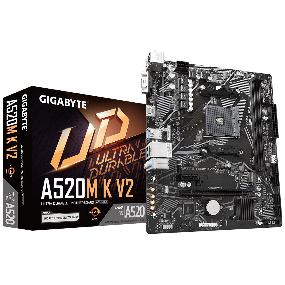 Carte mère AM4 Gigabyte A520M K V2