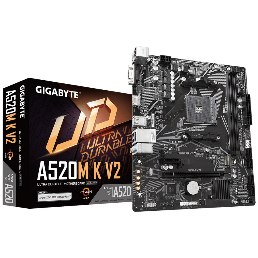 AM4 Gigabyte A520M K V2 Motherboard