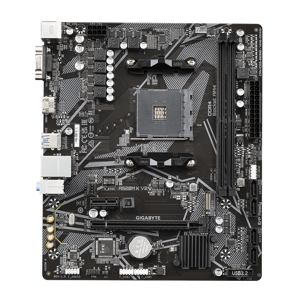 Carte mère AM4 Gigabyte A520M K V2