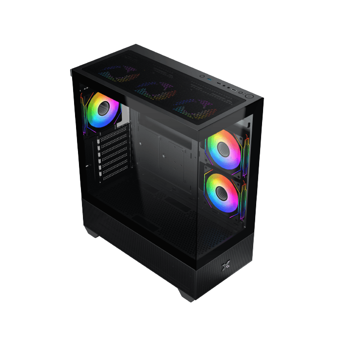 Boîtier Xigmatek Alphard noir - plusieurs modes d'éclairages + Télécommande