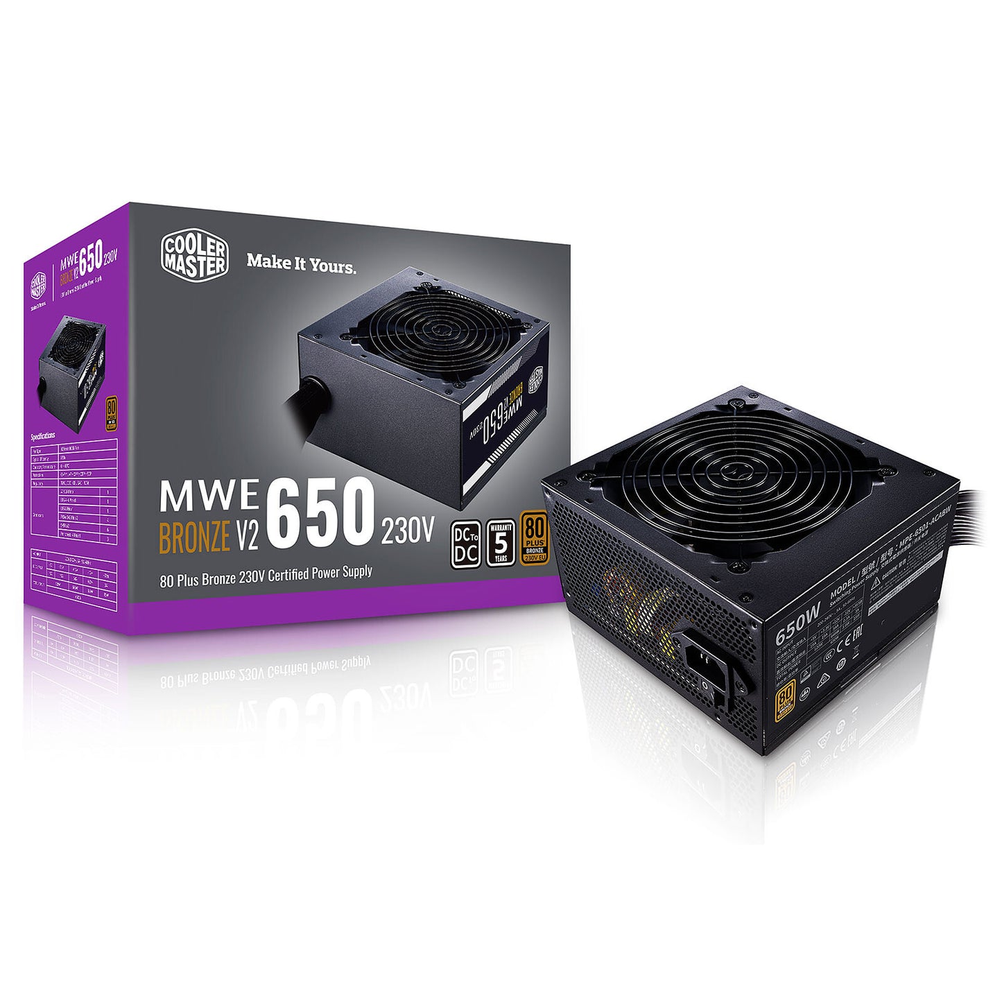 Cooler Master MWE650 Netzteil, 650W 80 plus Bronze