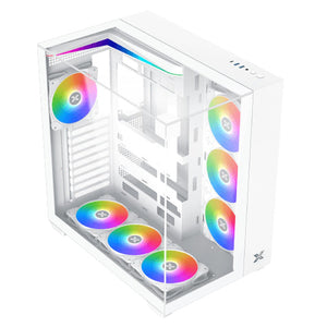 Boîtier Xigmatek Aqua V Blanc - plusieurs modes d'éclairages + Télécommande