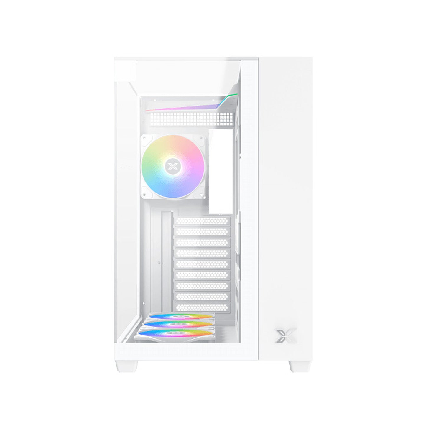 Boîtier Xigmatek Aqua V Blanc - plusieurs modes d'éclairages + Télécommande