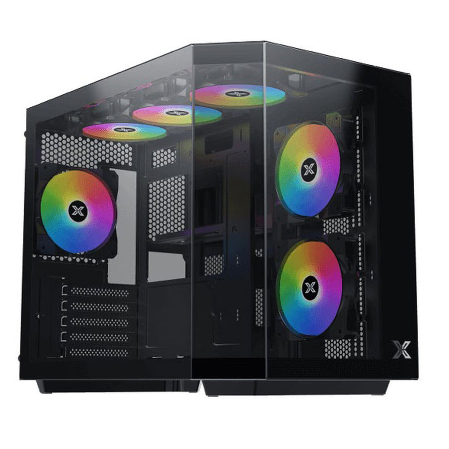 Xigmatek Cubi M Black Case - multiple lighting modes + Remote Control