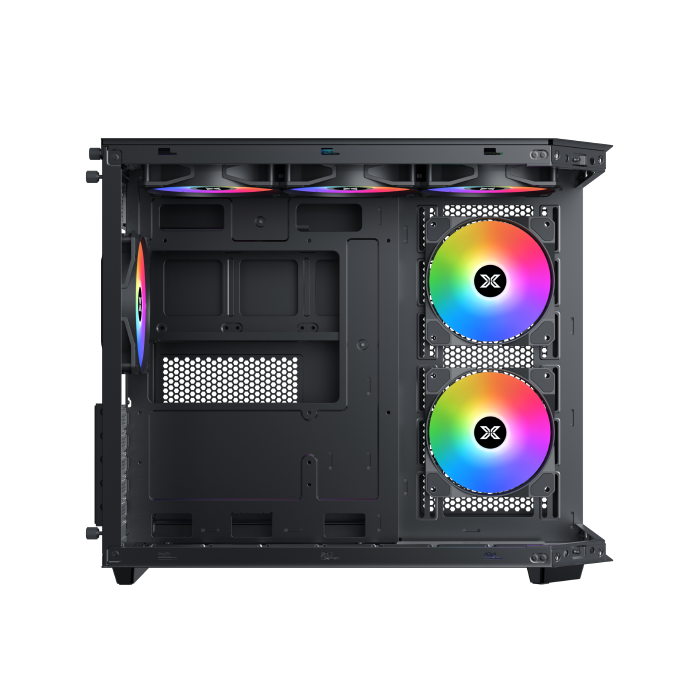 Xigmatek Cubi M Black Case - multiple lighting modes + Remote Control