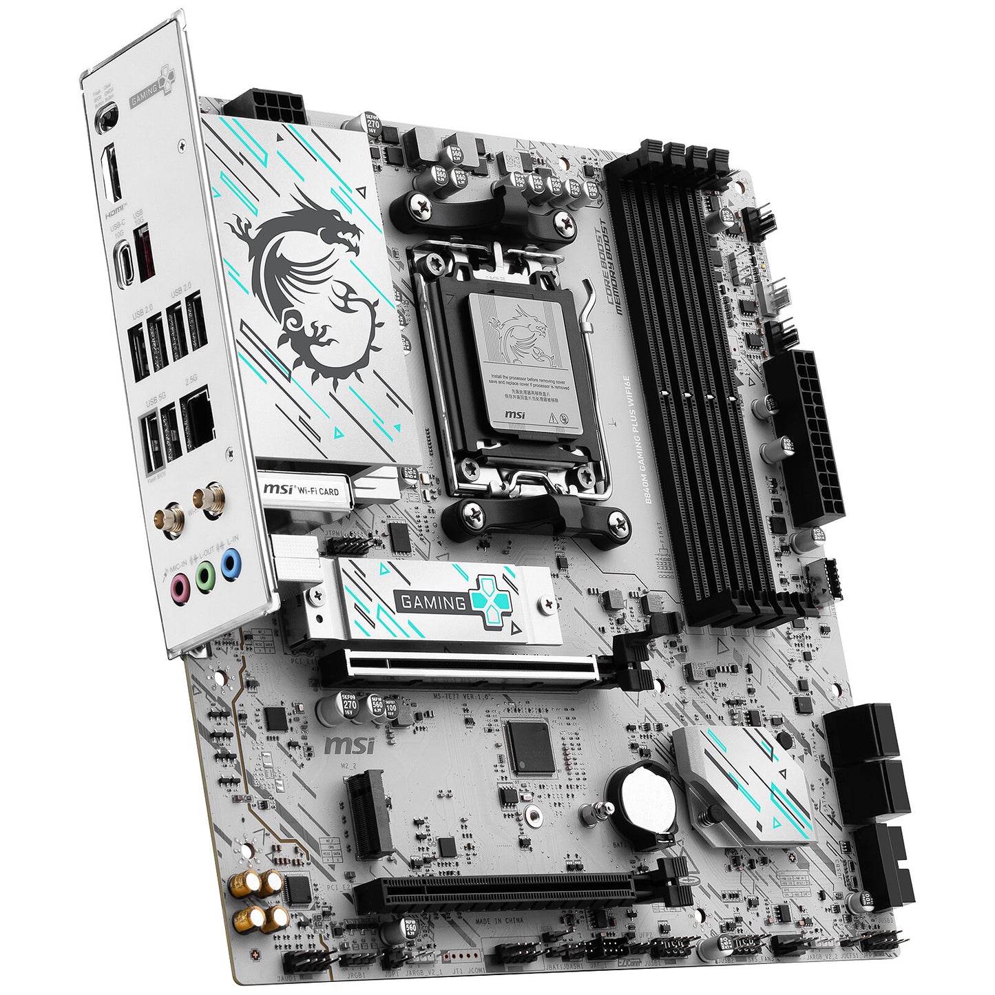 Carte mère AM5 MSI B840M Gaming Plus WiFi6E (WiFi + Bluetooth inclus)