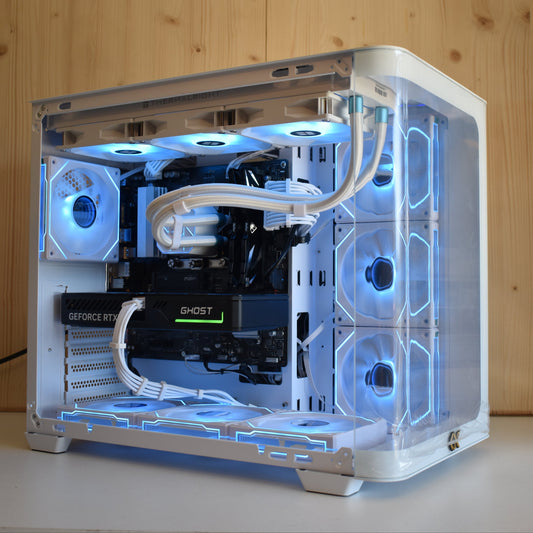 Xigmatek Pano Blanc (7 ventilateurs ARGB avec modes d'éclairages avec télécommande)