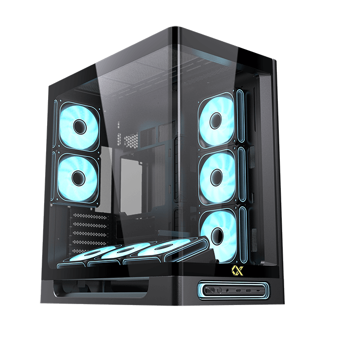Boîtier Xigmatek Heaven Air noir - plusieurs modes d'éclairages + Télécommande