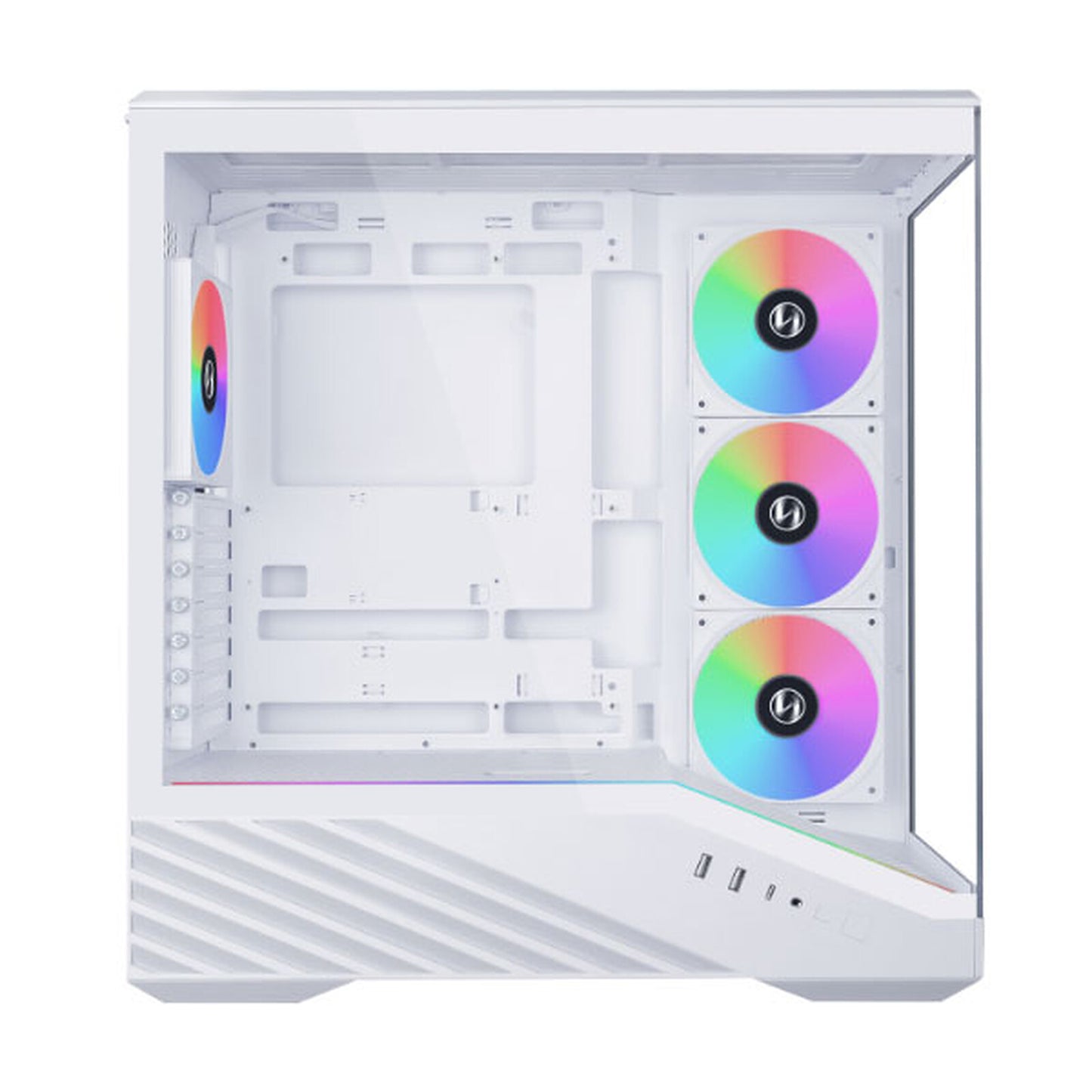 Boîtier Lian Li Vector V100 Blanc - plusieurs modes d'éclairages