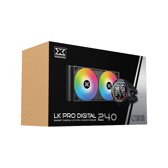 Refroidissement de CPU Xigmatek Liquid Killer Pro Digital RGB 240mm noir