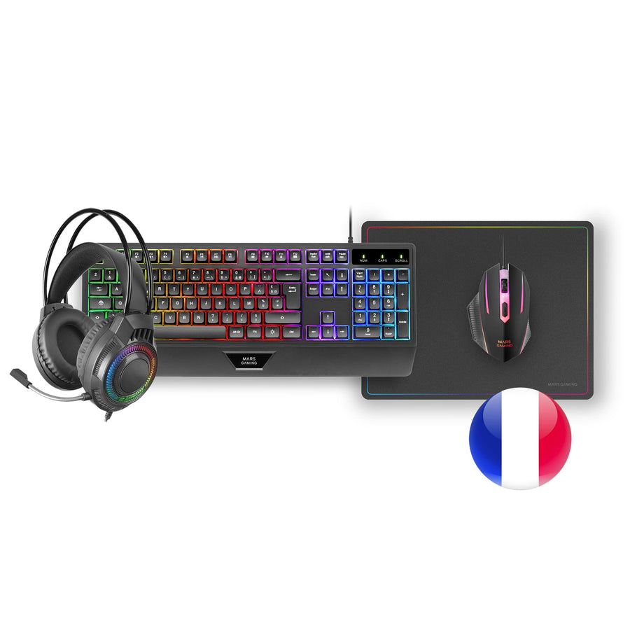 AZERTY 4-in-1 MCP124 PRO Mars Gaming Combo