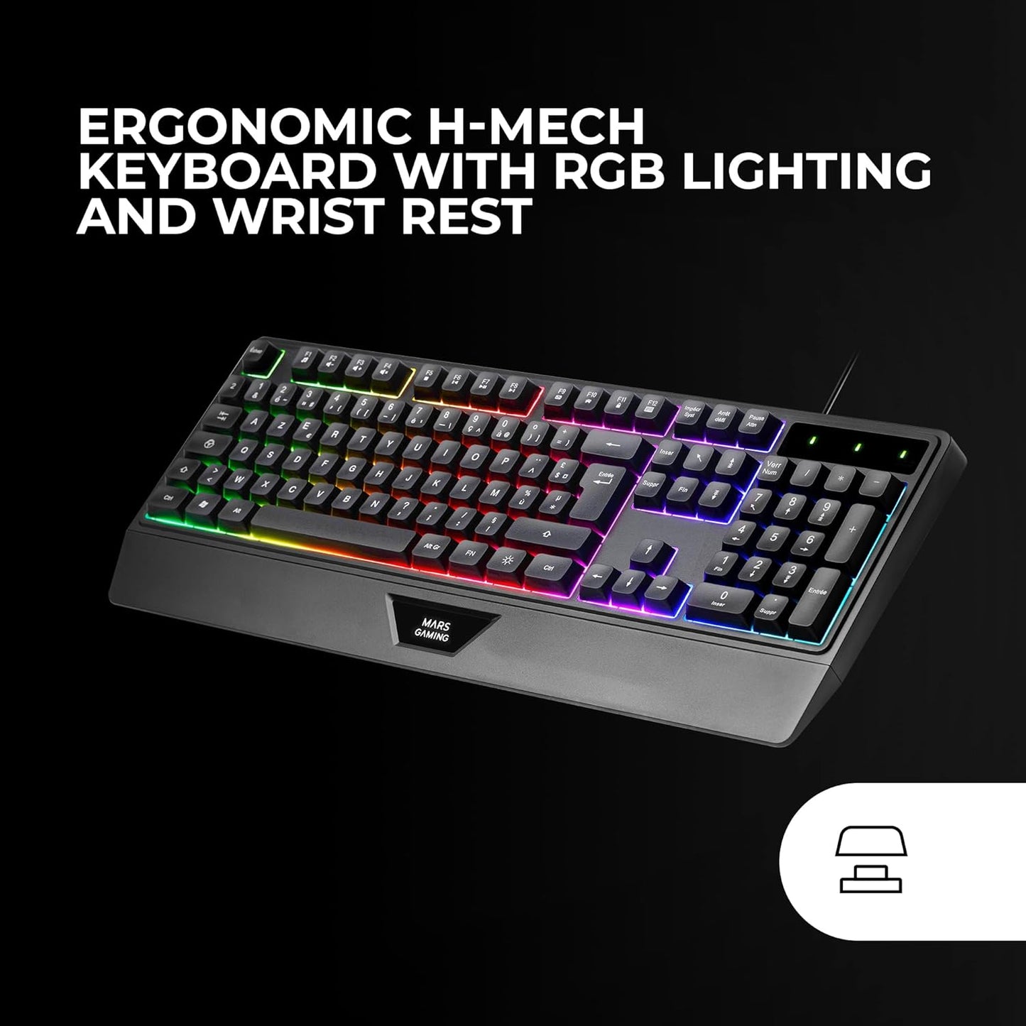 Combo Gaming AZERTY 4-en-1 MCP124 PRO Mars Gaming