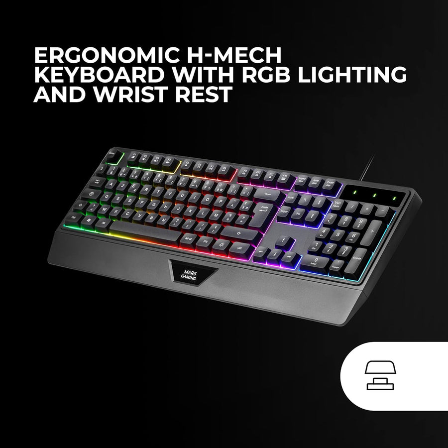 AZERTY 4-in-1 MCP124 PRO Mars Gaming Combo
