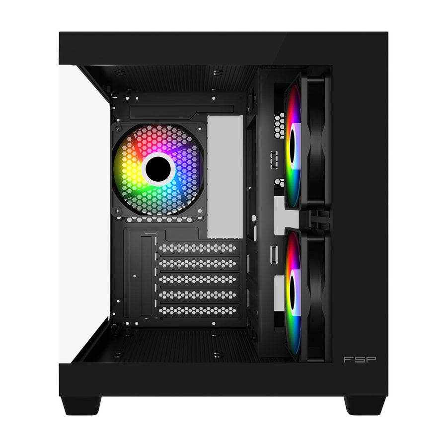 Xigmatek Cubi M Black Case - multiple lighting modes + Remote Control