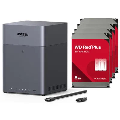 NAS UGREEN DH4300 Plus+ 4 baies + 4 Disques durs 8 To (RAID5)