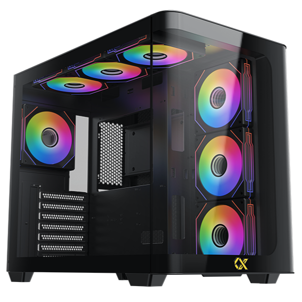 Boîtier Xigmatek Pano Noir - plusieurs modes d'éclairages + Télécommande