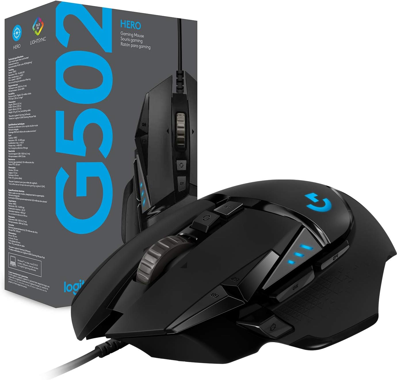 Logitech G502 Hero Kabelgebundene Gaming-Maus