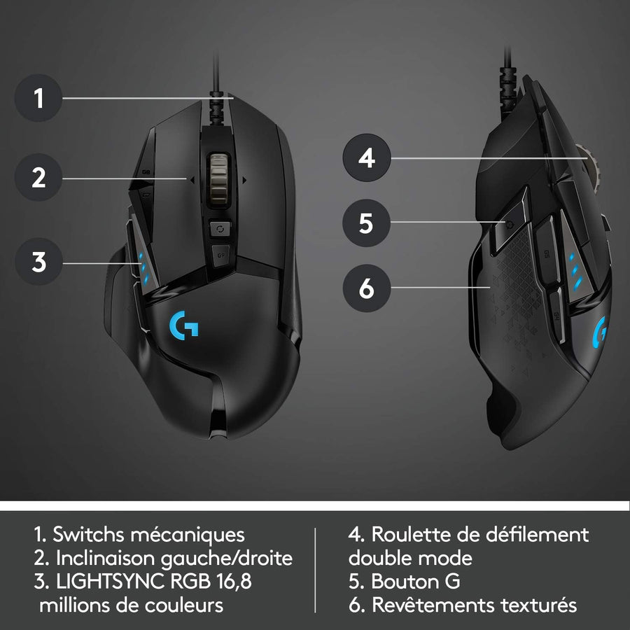 Logitech G502 Hero Wired Gaming Mouse
