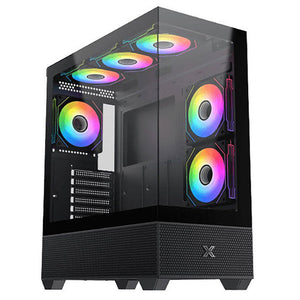 Boîtier Xigmatek Alphard noir - plusieurs modes d'éclairages + Télécommande