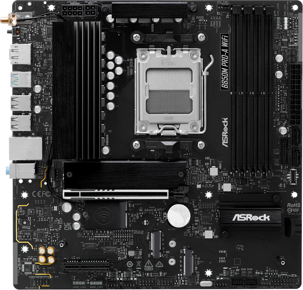 Carte mère AM5 ASRock B850M Pro-A WiFi (WiFi + Bluetooth inclus)