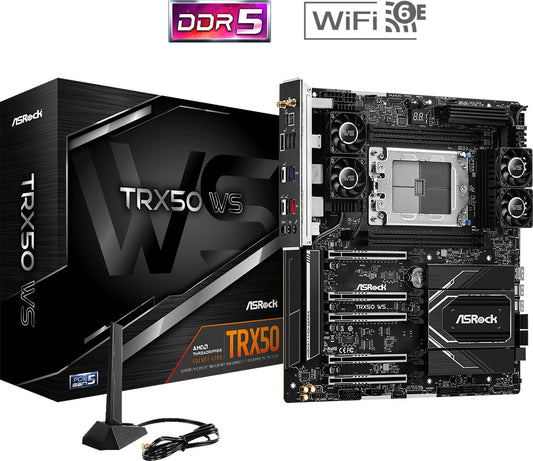 ASRock TRX50 WS sTR5 Motherboard (WiFi + Bluetooth included)