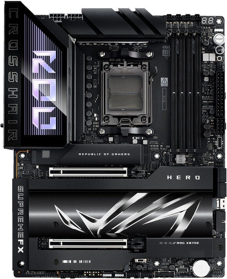 Carte mère AM5 Asus ROG Crosshair X870E Hero WiFi 7 (WiFi + Bluetooth inclus)