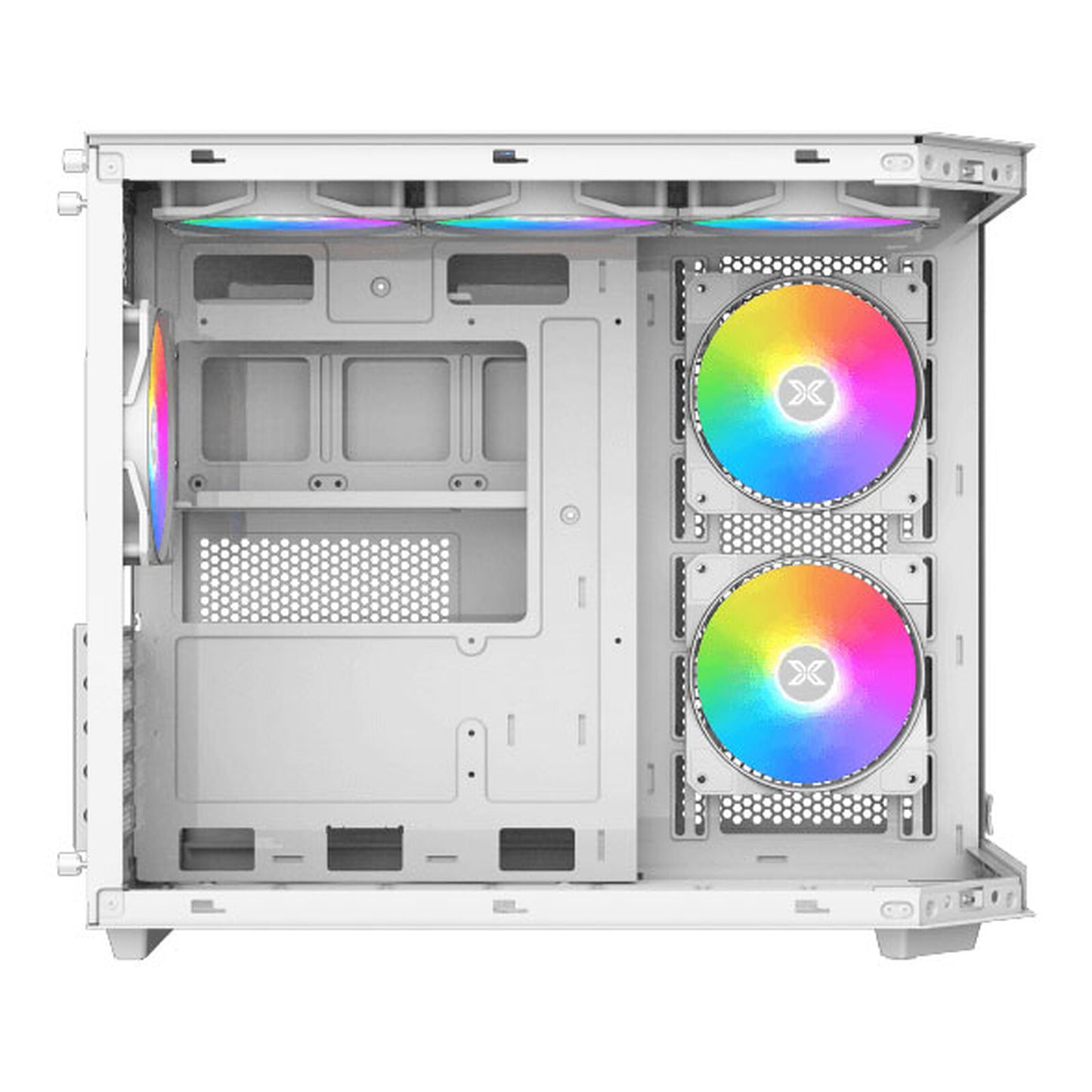 Xigmatek Cubi M Arctic Case - multiple lighting modes + Remote Control