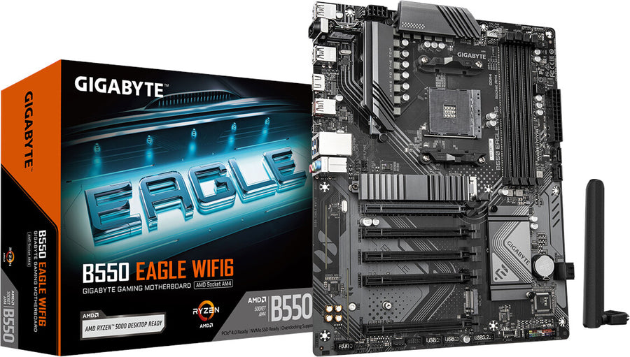 AM4 GigaByte B550 Eagle WiFi6 Motherboard (WiFi and Bluetooth included)
