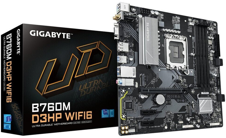 LGA 1700 DDR5 GigaByte B760M D3HP WiFi6 Motherboard (WiFi + Bluetooth included)