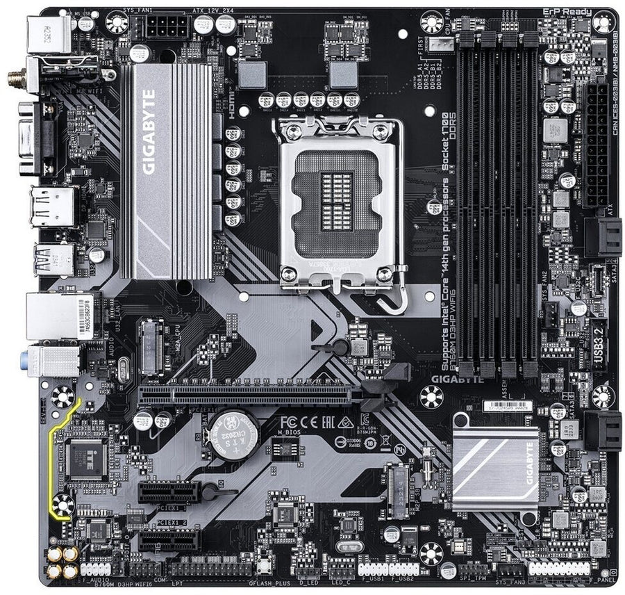 LGA 1700 DDR5 GigaByte B760M D3HP WiFi6 Motherboard (WiFi + Bluetooth included)