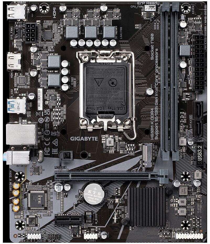 Carte mère LGA 1700 DDR4 GigaByte H610M K