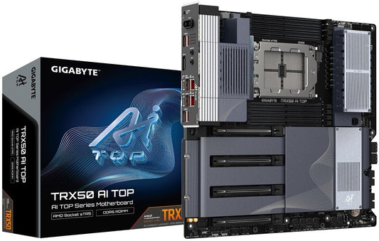 Carte mère sTR5 GigaByte TRX50 AI Top WiFi 7 (WiFi + Bluetooth inclus)