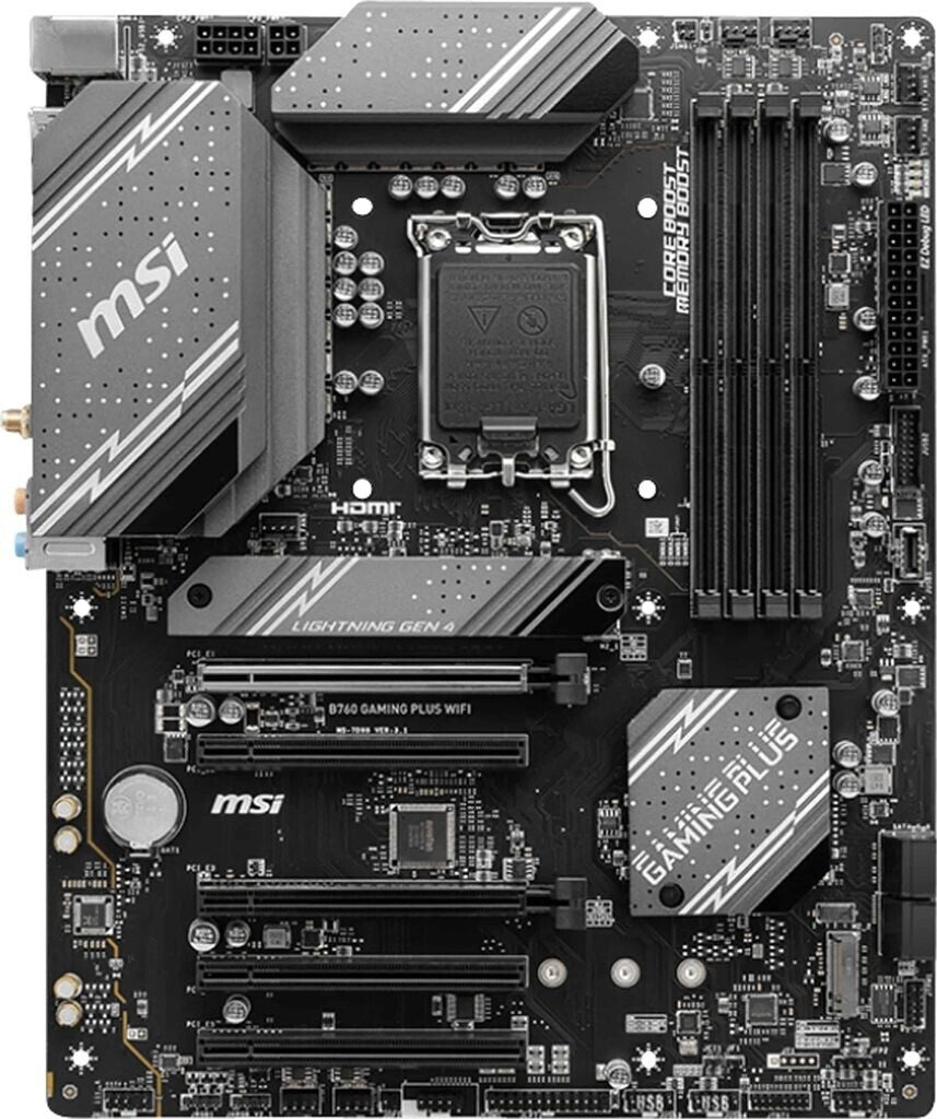 LGA 1700 DDR5 MSI B760 Gaming Plus WiFi Motherboard (WiFi + Bluetooth included)