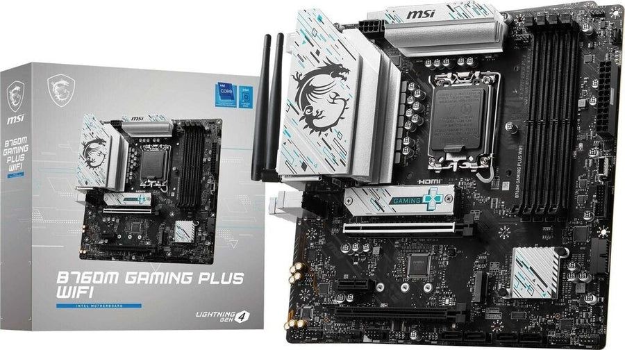 LGA 1700 DDR5 MSI B760M Gaming Plus WiFi Motherboard (WiFi + Bluetooth included)