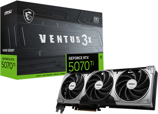 Nvidia Geforce RTX 5070 Ti 16GB Graphics Card - Triple Fan