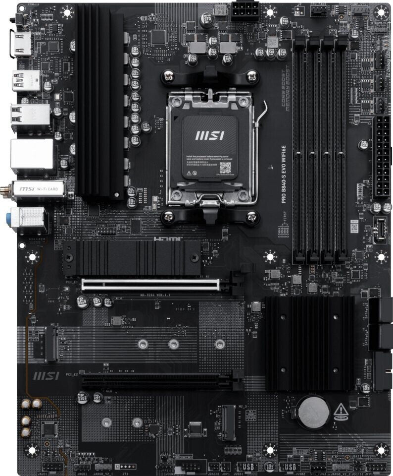 AM5 MSI Pro B840-S Evo WiFi6E Mainboard (WLAN + Bluetooth inklusive)