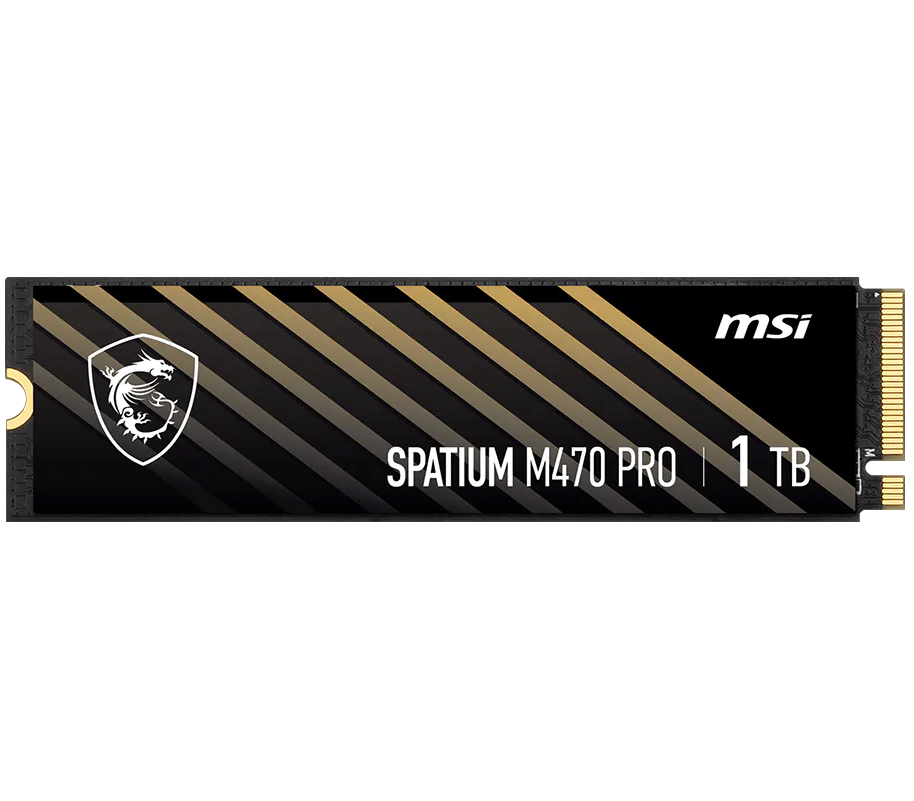 M.2 NVMe SSD 500Go MSI Spatium M470 vitesse d'écriture/ de lecture jusqu'à 5000mo/s