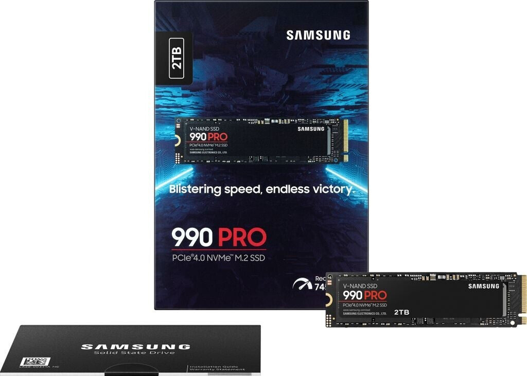 Samsung 990 Pro 2 TB M.2 NVMe SSD Gen 4 bis zu 7450 MB/s